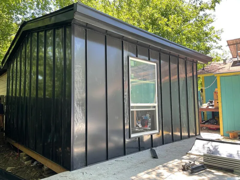 Black standing seam metal wall panels for Roof Inspection in Pleasanton